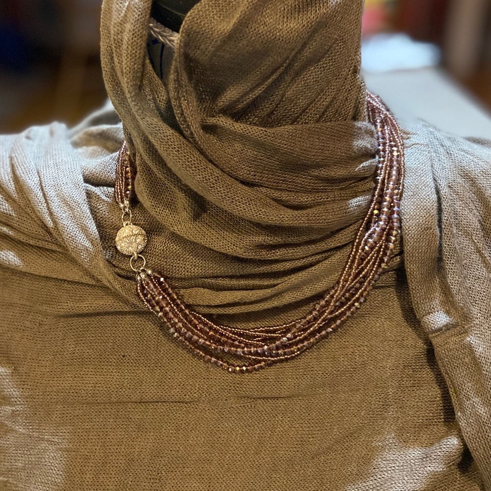 Multi-String Lavender Necklace - image 2